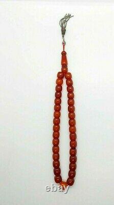 67 Grams Antique Faturan Cherry Amber Prière Rosary Perles Misbah Marbré
