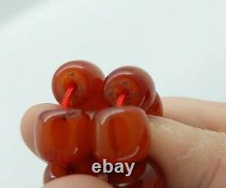 67 Grams Antique Faturan Cherry Amber Prière Rosary Perles Misbah Marbré