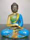 7.4 Chine Peinture En Verre Gilt Bouddhisme Siège Tathagata Amitabha Bouddha Statue