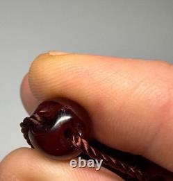 88 grammes de perles de chapelet en ambre de cerisier faturan antique en bakélite marbrée
