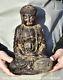 9.6 Statue Rare De Bouddha Shakyamuni Amitabha En Ambre Rouge Chinois Sculpté Feng Shui