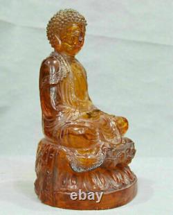 9 Bouddhisme De L'ambre Rouge Chinois Shakyamuni Amitabha Bouddha Sculpture