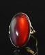 Antique 10k - Red Baltic Amber Ring Sz 4.5 #365