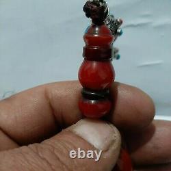 Antique Allemand Faturan Bakelite Veines Damari Perles De Prière Collier 124 Gramme