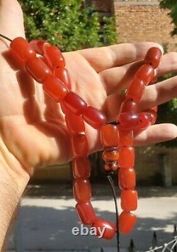 Antique Amber Faturan Red Cherry Bakelite Catalin, Perles De Prière Préoccupantes Tesbih