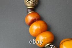 Antique Amber Honey Cherry Copal Collier Berbère Marocain