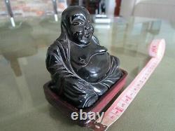 Antique Art Déco 1930's Chinese Carved Cherry Amber Bakelite Faturan Buddha 143g