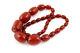 Antique Art Déco Cherry Amber Bakelite Beads Collier 57g