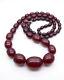 Antique Art Déco Cherry Amber Bakelite Faturan Beads Collier 145g