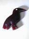 Antique Cerise Rouge Ambre Bakelite Raven Bird Pendentif Charm Perle Jouet