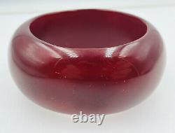 Antique Cerise Rouge Naturel Ambre Asymétrique Bracelet Bangle Énorme 124.8 Grams