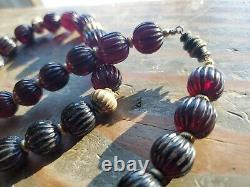 Antique Cherry Amber Bakelite 22 X 11mm Collier Or Accent