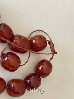 Antique Cherry Amber Bakélite Faturan Islamic Tesbih Misbaha Perles De Prière 156gr