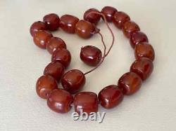 Antique Cherry Amber Bakélite Faturan Islamic Tesbih Misbaha Perles De Prière 156gr
