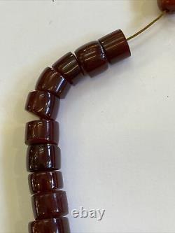 Antique Cherry Amber Bakélite Faturan Perles De Prière Islamique