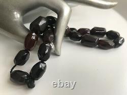 Antique Cherry Amber Bakélite Faturan Perles De Prière Simichrome Testé
