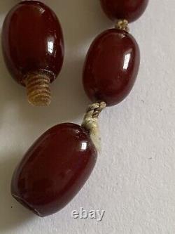 Antique Cherry Amber Perle Graduée Collier 24,6 Grammes