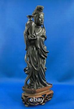 Antique Chinois Kwanyin Guanyin Sculpté Cerise Amber Bakélite 500 G Faturan