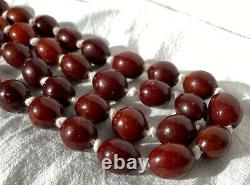 Antique Chinois Qing Ming Baltic Butterscotch Cherry Amber Bead Collier