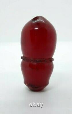 Antique Énorme Ottoman Faturan Cherry Amber Imam Bead Rosary Tesbih Misbah Marbled