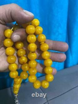 Antique Faturan Bakelite Veines Misky Collier Perles De Prière 85 Gra