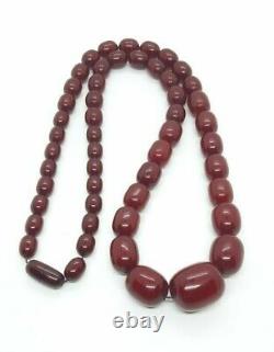 Antique Faturan Cherry Amber Bakelite Collier 97 Grams