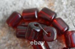 Antique Gros Collier Collier Cherry Amber Bakelite 61 Grammes