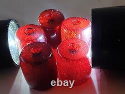 Antique Ottoman Red Cherry Amber Bakelite Faturan Beads Avec Brocade Gold Dut K