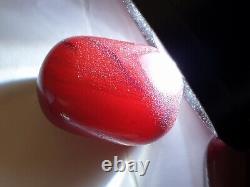 Antique Ottoman Red Cherry Amber Bakelite Faturan Peines Veins 53 Grammes Cracked