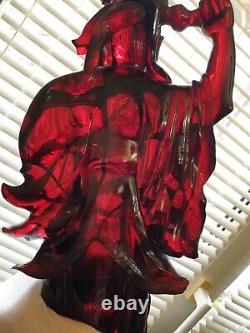 Antique Red Cherry Amber Bakelite Faturan Vieille Grande Statue Pour Perles Unique 2