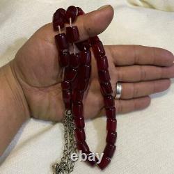 Antique Véritable Allemand Faturan Veines Damari Perles De Prière 70 Gram