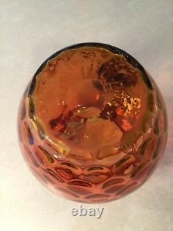 Antique Vintage Hobbs/phoenix Amberina Ruby/amber Coin Spot Dot Glass Pitcher