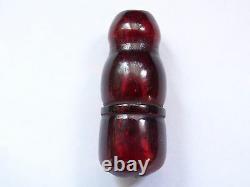 Antique Vintage Rouge Cerise Amber Bakelite Faturan Imam Bead 6 Grammes