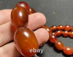 Authentic Vintage Cherry Amber Transparent Antique Bakelite Collier 65g