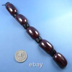 Cerise Amber Bakelite Bracelet / Collier Antique Collier Perles Complément