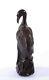 Cerise Noire Chinoise Des Années 1930 Amber Bakelite Faturan Carved Crane Bird 40g