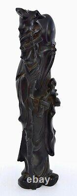 Cerisier Chinois Amber Bakélite Faturan Sculpté Shoulo Figurine Figure 751g