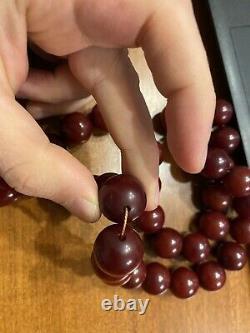 Cherry Amber Bakelite Sikma Kehribar Faturan Prayer 125 Gr Red Misbah Tesbih
