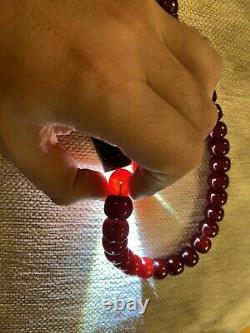 Cherry Amber Bakelite Sikma Kehribar Faturan Prayer 74 Gr Red Misbah Tesbih