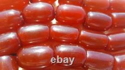 Cherry Amber Faturan Bakelite Antique Kehribar Prière Misbaha Tesbih Perles 138gr