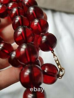 Collier Antique Cherry Amber Bakelite Faturan