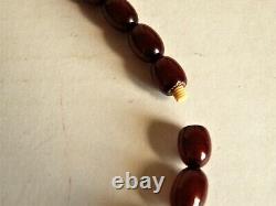 Collier Antique De Perles De Bakelite D’ambre D’ambre D’art Déco