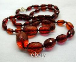 Collier Chunky Vintage en perles d'ambre de cerisier fossilisé avec fermoir en or 9 carats 14920