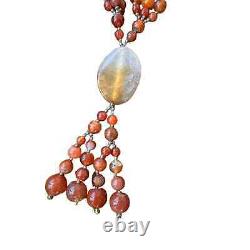 Collier de perles d'ambre cerise