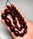 Collier De Perles En Ambre De Cerisier Faturan Antique De 54 Grammes En Bakélite Marbrée
