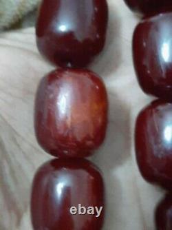 Énorme Faturan Bakélite Perles De Prière Tasbih Vignes Authentiques Cerise Amber 280gram