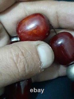 Énorme Faturan Bakélite Perles De Prière Tasbih Vignes Authentiques Cerise Amber 280gram