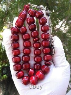 Faturan Allemagne Ancienne Enveloppe Cherry Amber Bakélite Véritable Prière Islamique