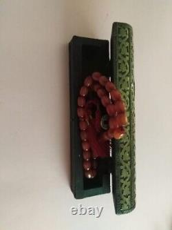 Faturan Garmany Veines Cherry Amber Bakelite Antique Perles De Prière Authentiques Islamiques