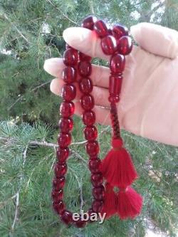 Faturan Tartuk Garmany Rouge Antique Cherry Amber Bakelite Véritable Prière